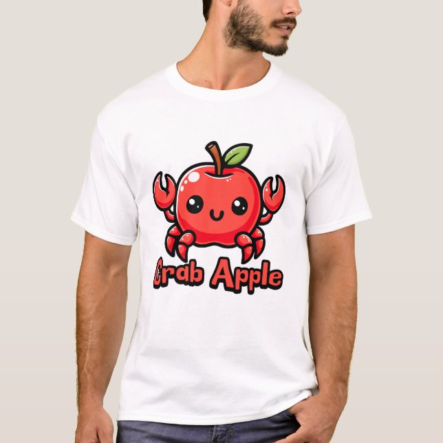 T-shirt Crabe Pomme Cute Crabe Pomme Pun (Devant)