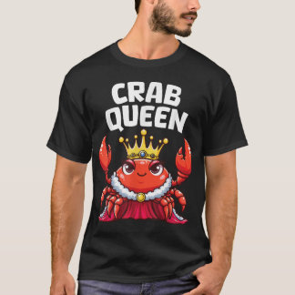 T-shirt Crabe Queen Fruits de mer Crabe Chasse animale Pêc
