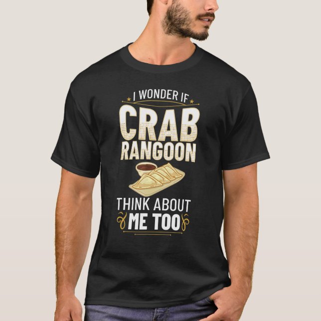 T-shirt Crabe Rangoon Crème Fromage Wontons Sauce de tremp (Devant)