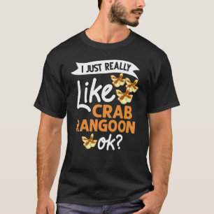 T-shirt Crabe Rangoon Crème Fromage Wontons Sauce de tremp