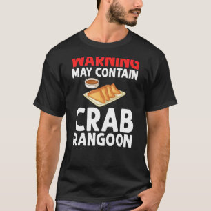 T-shirt Crabe Rangoon Crème Fromage Wontons Sauce de tremp