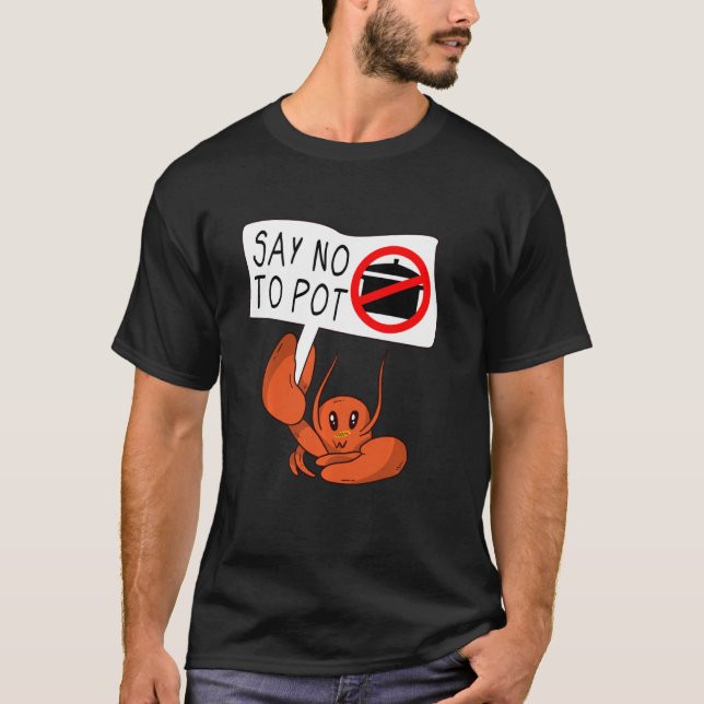 T-shirt Crabe Végétal Migné Dit Non À Pot Crawfish (Devant)