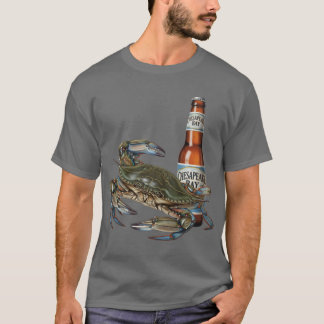T-shirt Crabes de la baie de Chesapeake et bière