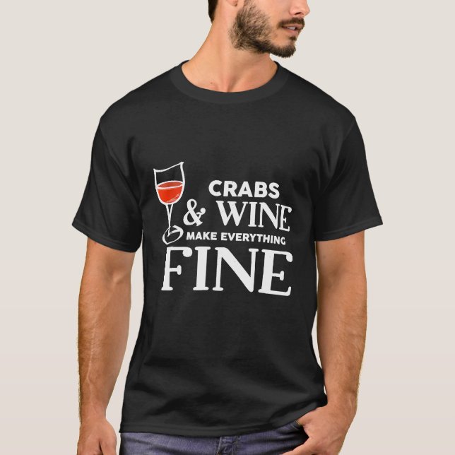 T-shirt CRABES Et Vins Fabriquent Tout Beau CRABÉ (Devant)