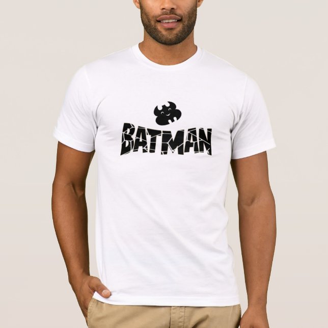 T-shirt Cracked Batman Logo – Minimal Dark Hero  (Devant)