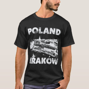 T-shirt Cracovie, Pologne sur l'obscurité