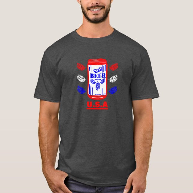 T-shirt Craft Bière Can - U.S.A (Devant)