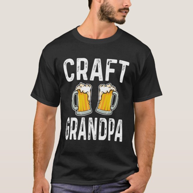 T-shirt Craft Grandpa  Craft Beer  Drinker Home Brewery (Devant)