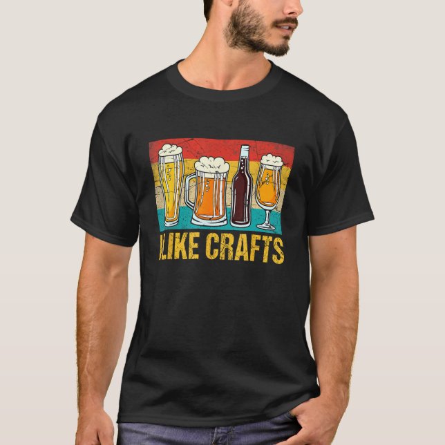 T-shirt Crafts Beer  Drinking Drinkers Men Women (Devant)