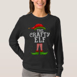 T-shirt Crafty Elf Christmas Matching Family Pajama Co<br><div class="desc">Le costume de pyjama de famille marquant le Noël des elfes</div>