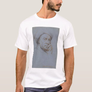 T-shirt Craie d'autoportrait (noir, rouge et blanc sur le