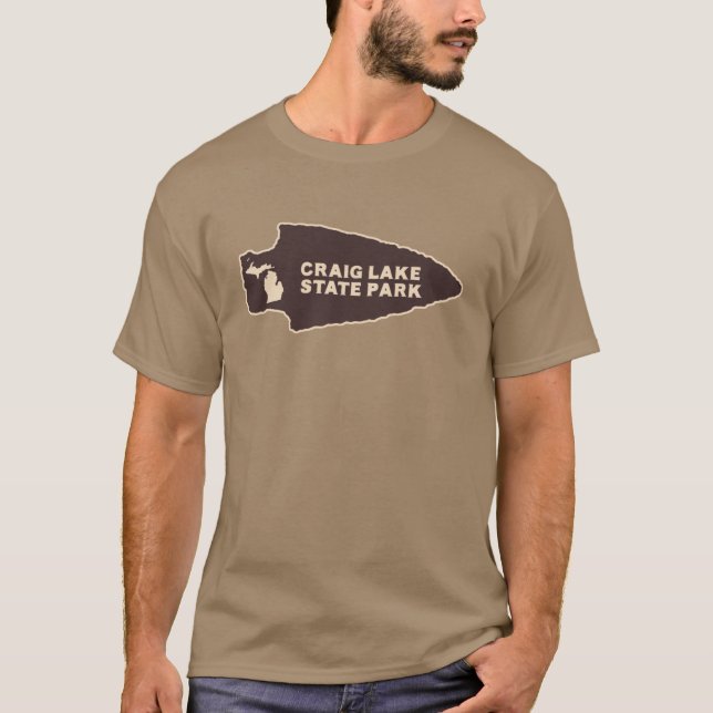 T-shirt Craig Lake State Park Michigan MI Rustic Arrowhead (Devant)