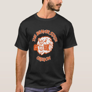 T-shirt Craignez l'animal de l'État du castor pour l'Orego
