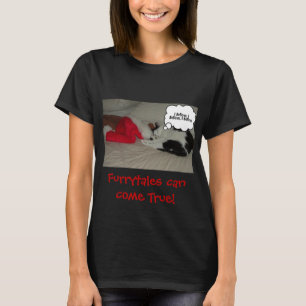 T-shirt Craignez le chaton noir et blanc