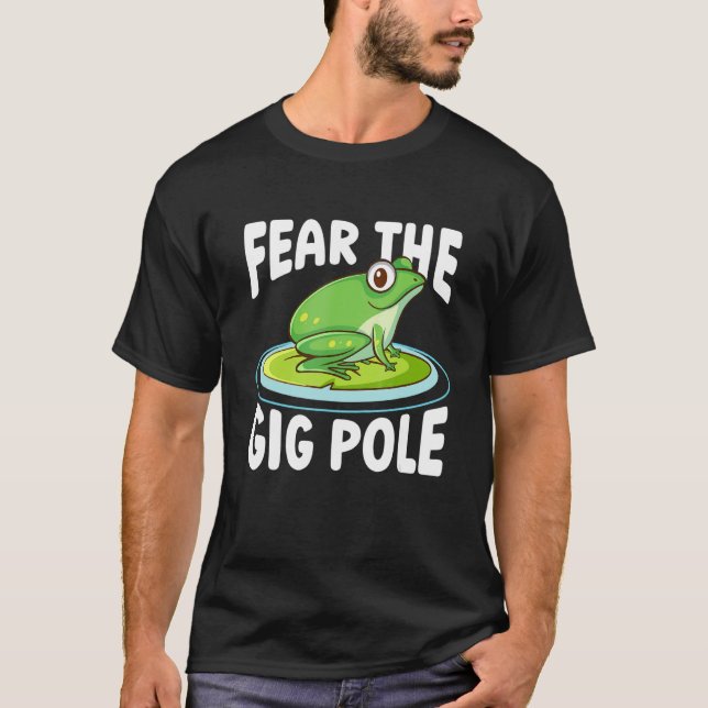 T-shirt Craindre la grenouille de pôle géant capturant la  (Devant)