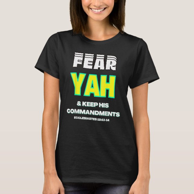 T-shirt Crains YAH Et Garde Ses Commandements (Devant)