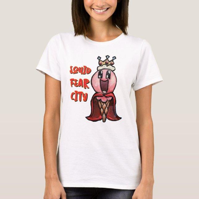 T-shirt Crainte de calmar Ville King Crème de glace Tee gr (Devant)