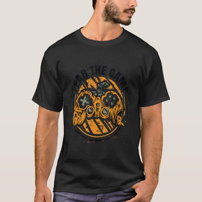 T-shirt Crainte Le Jeu Pumkin Halloween Costume De Jeu (Devant)