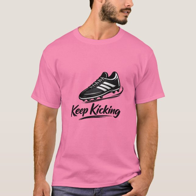 T-Shirt Crampon de Football Keep Kicking (Devant)