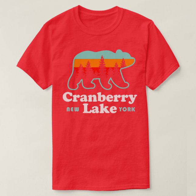 T-shirt Cranberry Lake New York Randonnée Fishing Camping (Design devant)