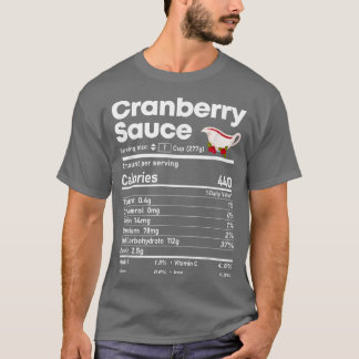 T-shirt Cranberry Sauce Nutrition Facts Thanksgiving Chris