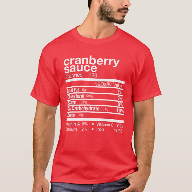 T-shirt Cranberry Sauce Nutrition Famille de jumelage Than (Devant)