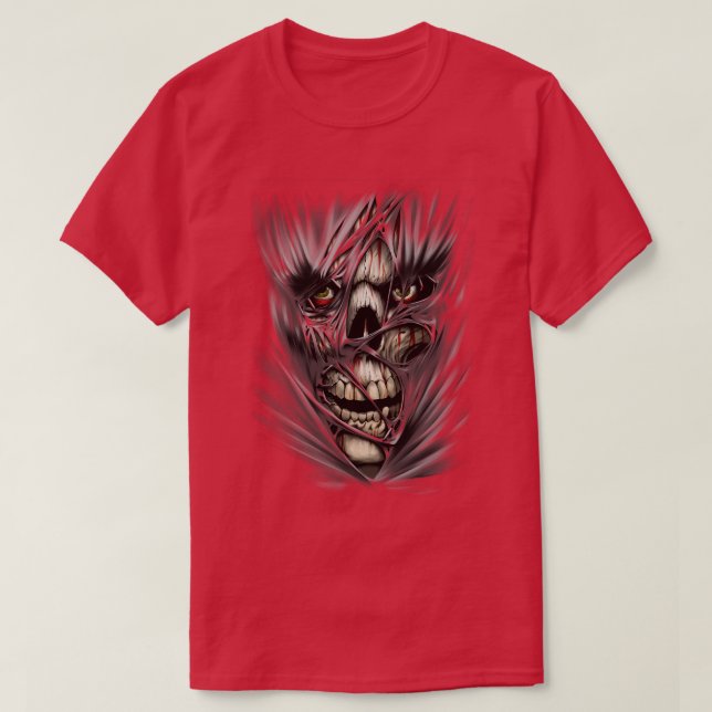 T-shirt Crâne 3D (Design devant)