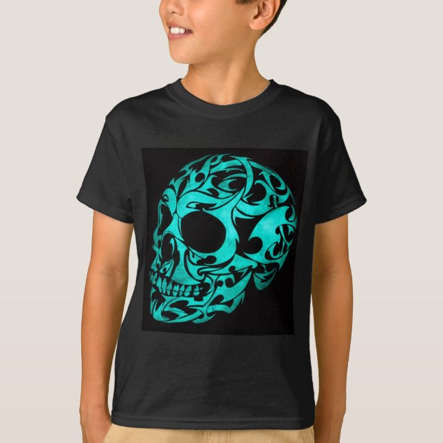 T-shirt crâne 3D gothique (Devant)