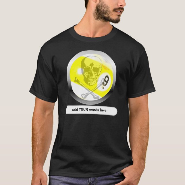 T-shirt crâne 9ball et os croisés (Devant)