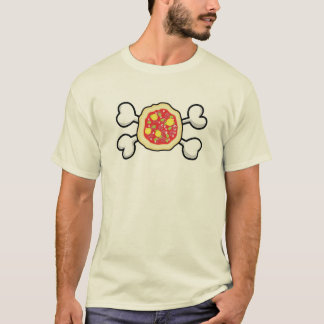 T-shirt crâne à pizza et os croisés