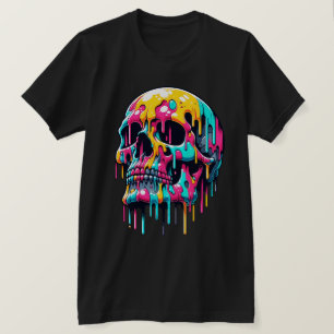 T-shirt Crâne à séchage coloré - Crâne psychédélique Art