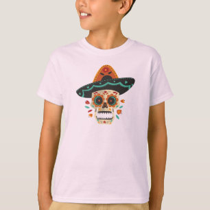 T-shirt Crâne à sucre avec Casquette Dia de Muertos   Chem