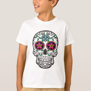 T-shirt Crâne à sucre coloré mignon Dia de los Muertos