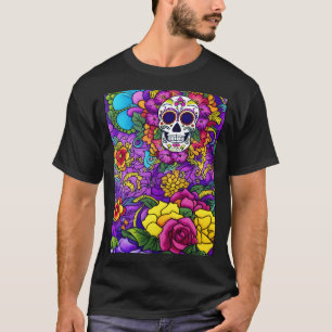 T-shirt Crâne à sucre - Día de los Muertos Delight