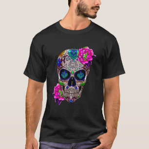 T-shirt Crâne à sucre Dia De Los Muertos Jour de Dead Hal