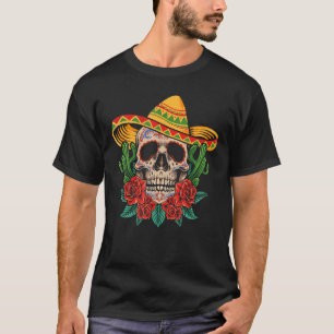 T-shirt Crâne à sucre floral Dia De Muertos Femmes