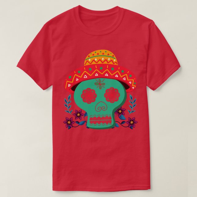 T-shirt Crâne à sucre mexicain (Design devant)