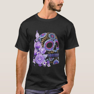 T-shirt Crâne à sucre noir violet