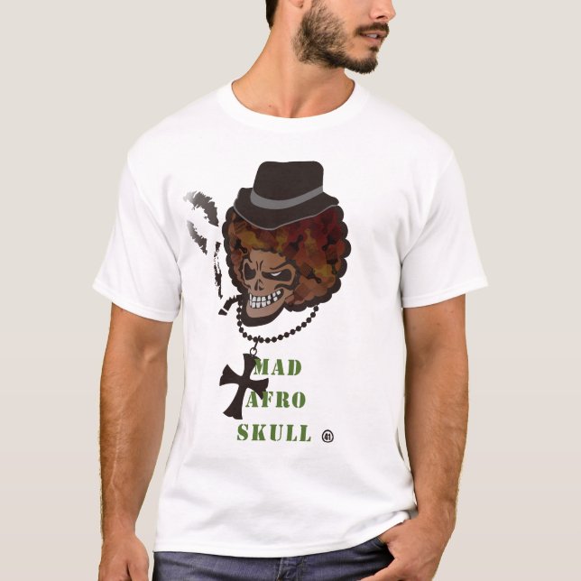 T-SHIRT CRÂNE AFRO FOU (Devant)