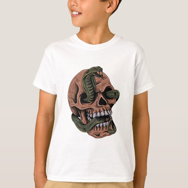 T-shirt Crâne animal gothique (Devant)