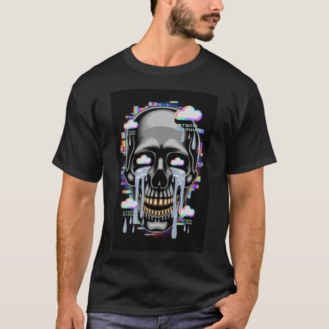 T-shirt Crâne arc-en-ciel (Devant)