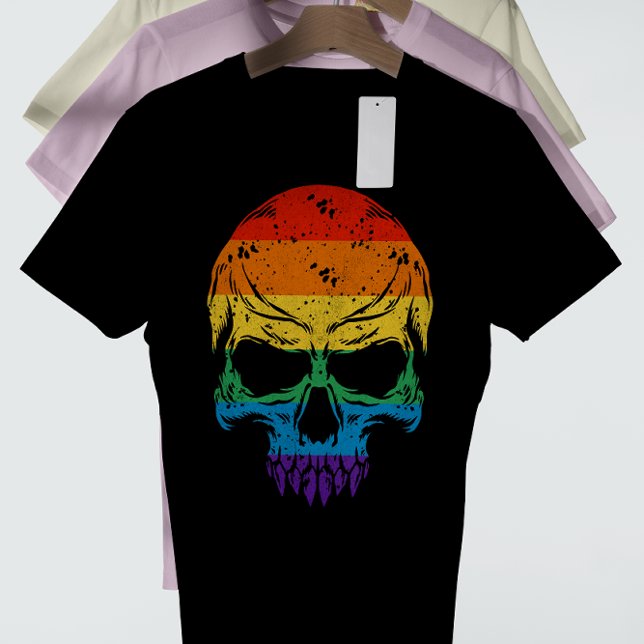 T-shirt Crâne arc-en-ciel Grunge (Créateur téléchargé)