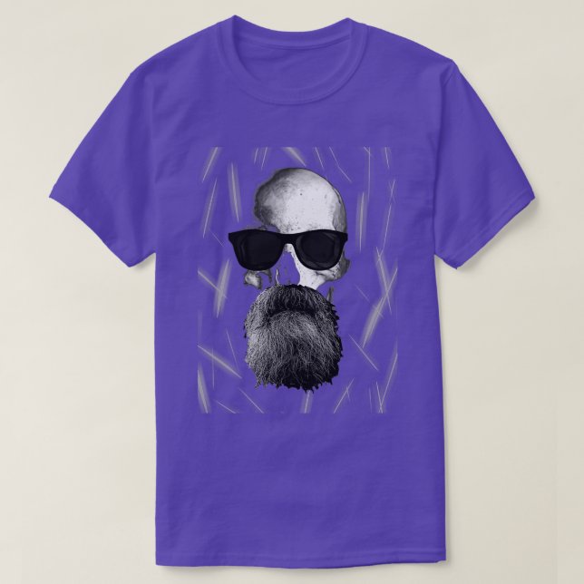 T-shirt crâne avec barbe 3 (Design devant)
