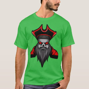 T-shirt Crâne avec barbe Pirate Edisation