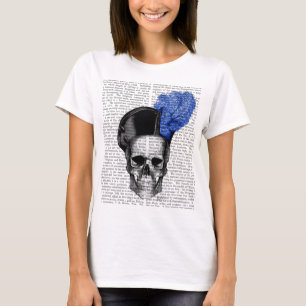 T-shirt Crâne avec Casquette bleu