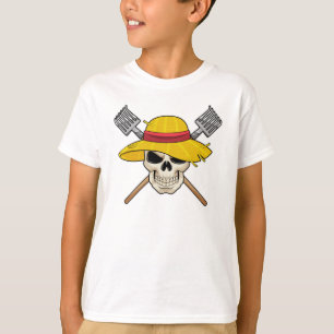 T-shirt Crâne avec Casquette en fermier avec gâteau