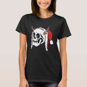 T-shirt Crâne avec chapeau de Noël Pyjama Skeleton X M