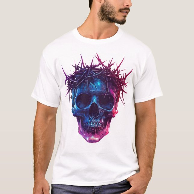 T-shirt Crâne avec couronne d'épines (Devant)
