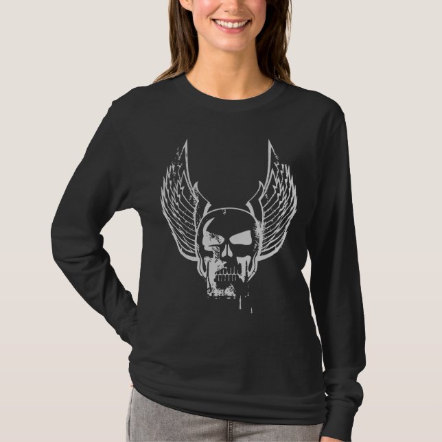 T-shirt Crâne avec des ailes éthérées (Devant)