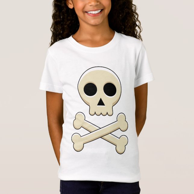 T-Shirt Crâne avec des os (Devant)